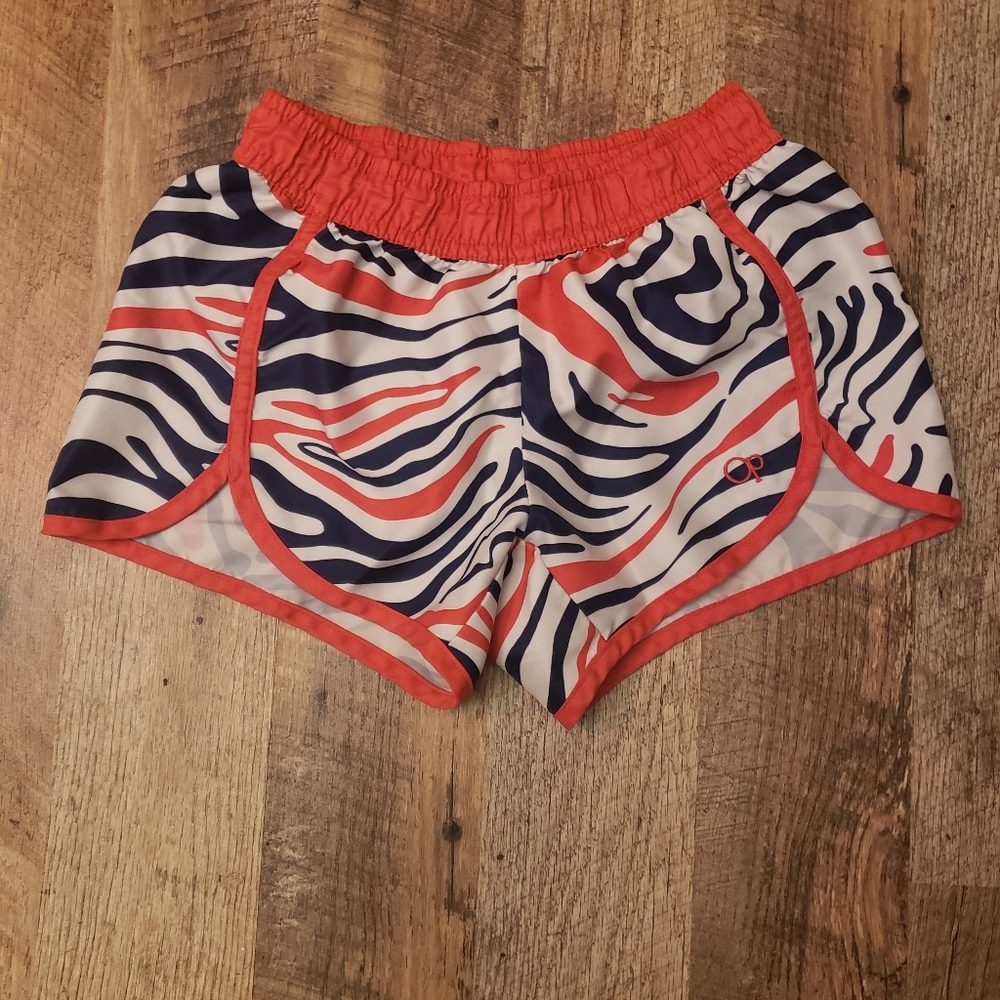 OP Kids Zebra Print Shorts - Red and Blue